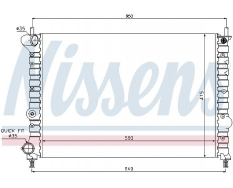 Radiator, engine cooling 68802 Nissens