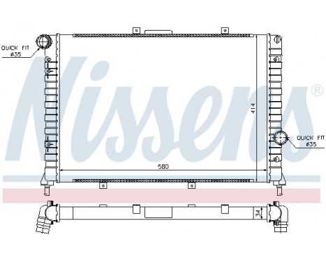 Radiator, engine cooling 68804 Nissens