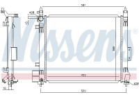 Radiator, engine cooling 68810 Nissens