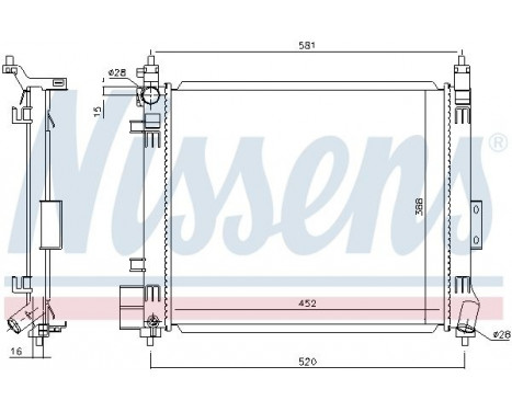 Radiator, engine cooling 68810 Nissens