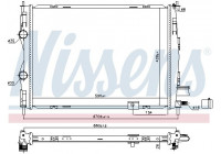 Radiator, engine cooling 68811 Nissens