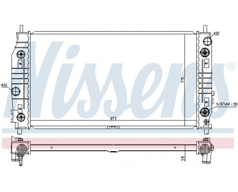 Radiator, engine cooling 69016 Nissens, Image 2