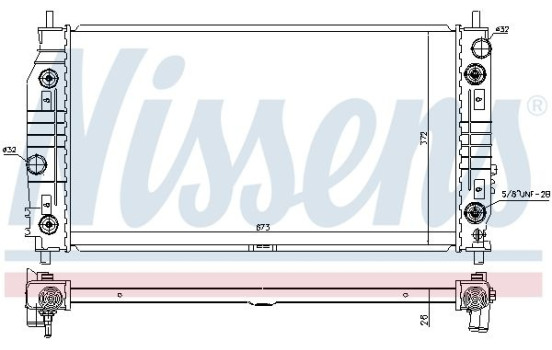 Radiator, engine cooling 69016 Nissens, Image 2