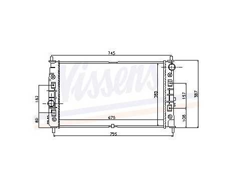 Radiator, engine cooling 69016 Nissens