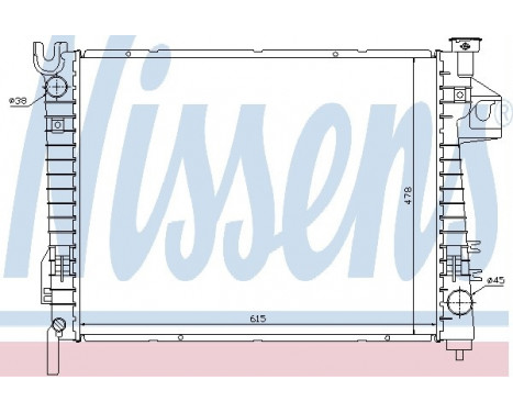 Radiator, engine cooling 69018 Nissens