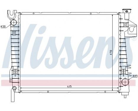 Radiator, engine cooling 69018 Nissens, Image 2