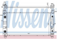Radiator, engine cooling 69091 Nissens