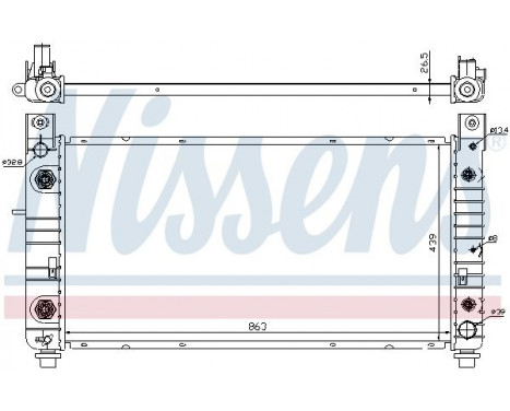 Radiator, engine cooling 69091 Nissens, Image 2