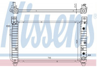 Radiator, engine cooling 69092 Nissens
