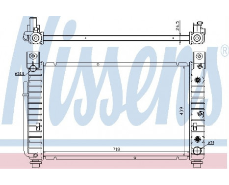 Radiator, engine cooling 69092 Nissens