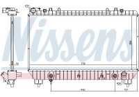 Radiator, engine cooling 69096 Nissens