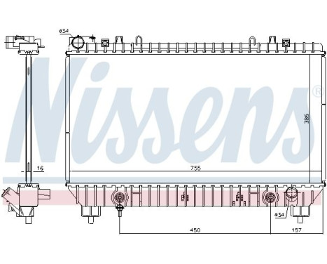 Radiator, engine cooling 69096 Nissens