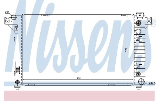 Radiator, engine cooling 69208 Nissens