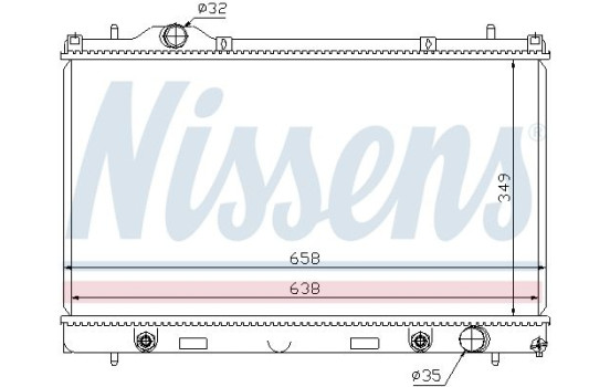 Radiator, engine cooling 69210 Nissens, Image 2