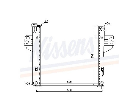Radiator, engine cooling 69212 Nissens
