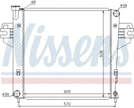 Radiator, engine cooling 69212 Nissens, Image 2