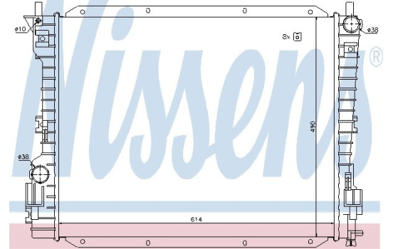 Radiator, engine cooling 69222 Nissens