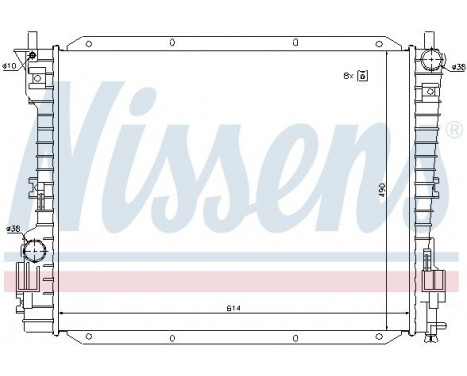 Radiator, engine cooling 69222 Nissens, Image 2
