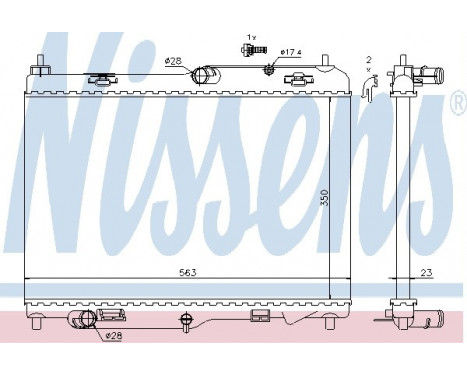 Radiator, engine cooling 69233 Nissens