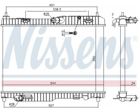 Radiator, engine cooling 69233 Nissens, Image 2