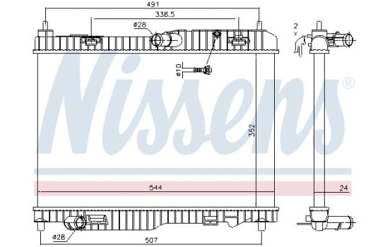 Radiator, engine cooling 69233 Nissens, Image 2