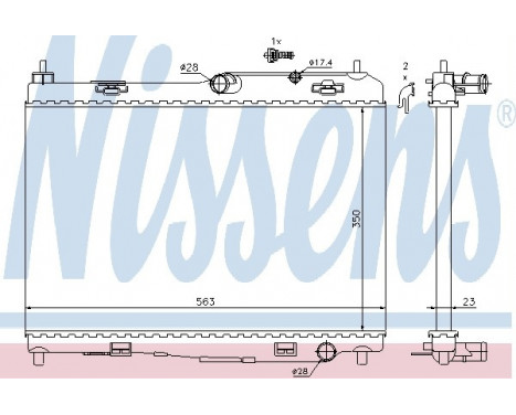 Radiator, engine cooling 69235 Nissens