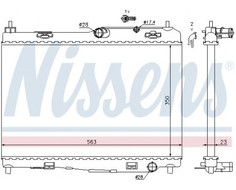 Radiator, engine cooling 69235 Nissens, Image 2