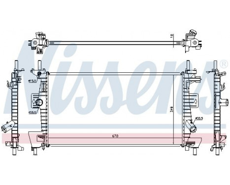 Radiator, engine cooling 69237 Nissens