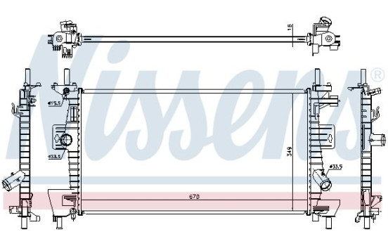 Radiator, engine cooling 69237 Nissens