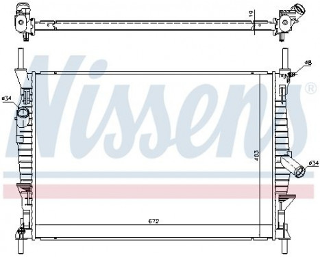 Radiator, engine cooling 69240 Nissens