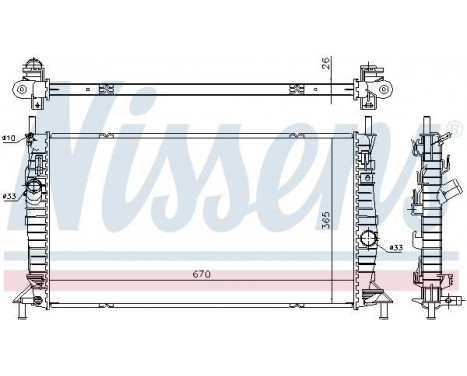 Radiator, engine cooling 69242 Nissens