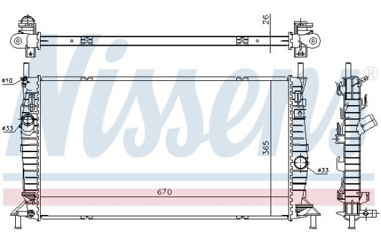 Radiator, engine cooling 69242 Nissens