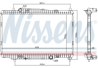 Radiator, engine cooling 69243 Nissens