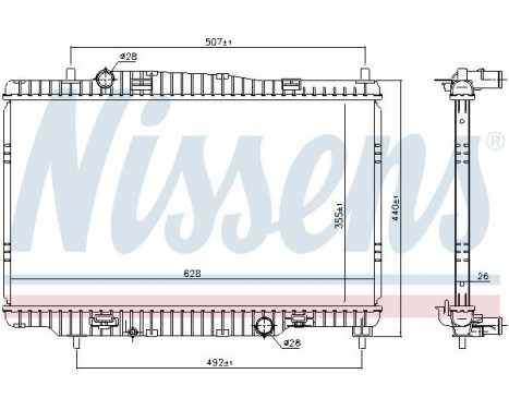 Radiator, engine cooling 69243 Nissens