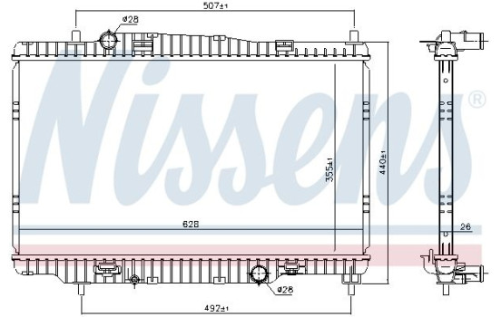Radiator, engine cooling 69243 Nissens