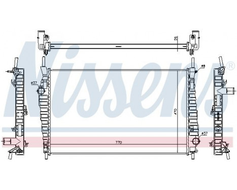 Radiator, engine cooling 69247 Nissens