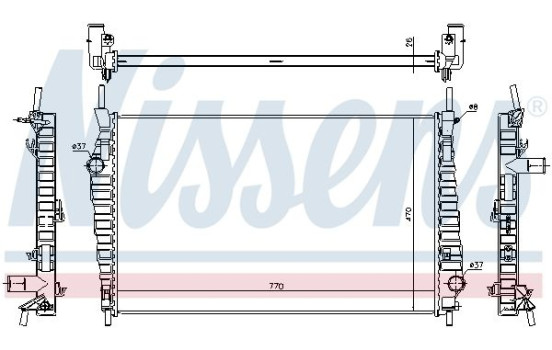 Radiator, engine cooling 69247 Nissens