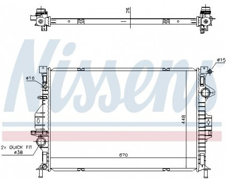 Radiator, engine cooling 69249 Nissens