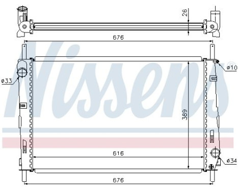 Radiator, engine cooling 69250 Nissens, Image 2