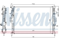 Radiator, engine cooling 69253 Nissens