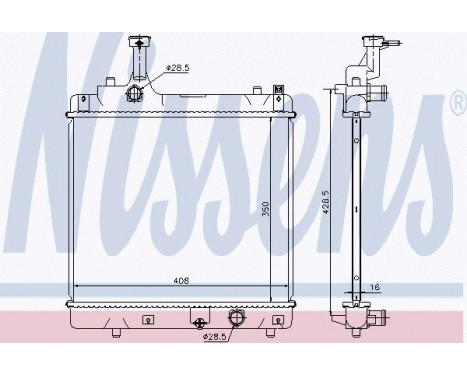 Radiator, engine cooling 69401 Nissens