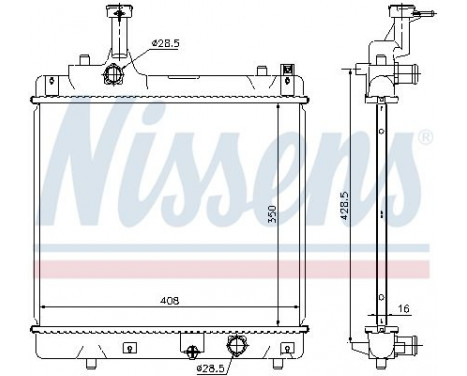 Radiator, engine cooling 69401 Nissens, Image 2