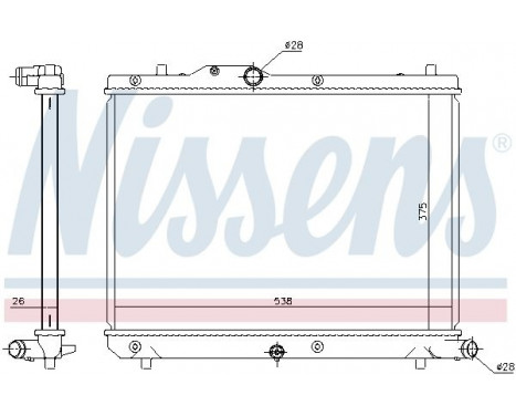 Radiator, engine cooling 69403 Nissens