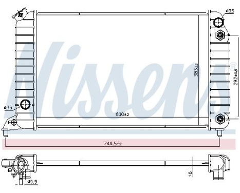 Radiator, engine cooling 69454 Nissens, Image 9