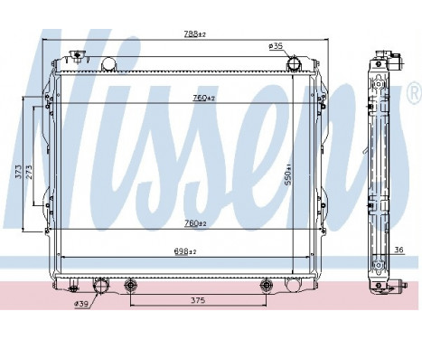 Radiator, engine cooling 69462 Nissens