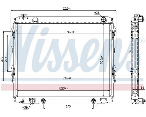 Radiator, engine cooling 69462 Nissens, Image 2