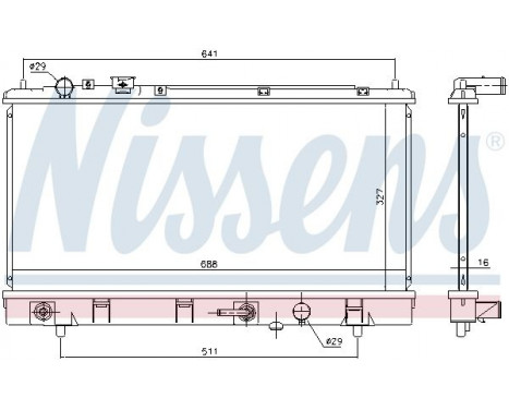 Radiator, engine cooling 69463 Nissens, Image 2