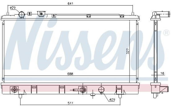 Radiator, engine cooling 69463 Nissens, Image 2