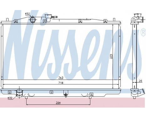 Radiator, engine cooling 69464 Nissens