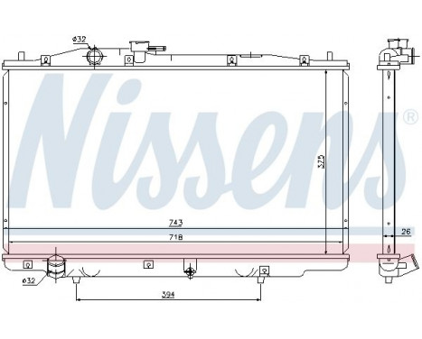 Radiator, engine cooling 69464 Nissens, Image 2